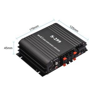S-299 미니 4.1 채널 오디오 스테레오 전력 증폭기 Bluetooth 휴대용 듀얼 사용 4*40W 원격 제어