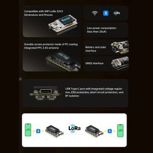 863-928MHz 헬텍 로라 32 V4 메쉬스타틱 GPS ESP32 SX1262 OLED 태양광 구동 개발 보드 메쉬 네트워크 WiFi