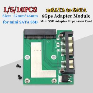 1/5/10pcs mSATA SSD-2.5'' 인터페이스 어댑터 모듈 57mm*46mm 6.0Gbps 노트북 PC용