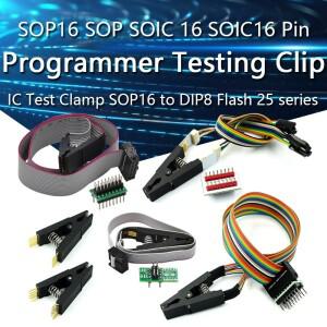 프로그래머  클립 SOP16 SOIC 16 핀 IC 클램프 SOP16-DIP8 플래시 25  RT809F TL866CS