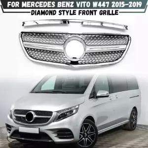 자동차 그릴망 튜닝 메르세데스 벤츠 호환 Vito V 클래스 W447 - V250 V300 V260 앞 범퍼 레이싱 다이아몬
