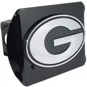 일렉트로플레이트 C210GB1 아 대학교 불독스 블랙 크롬 G 엠블럼 NCAA 칼리지 스포츠 메탈 트레일러 히치
