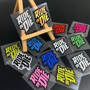 1개 라이드 오어 다이 오토바이 스티커 방수 모터바이크 DIY 헬멧 연료 탱크 MTB 자전거 탑 튜브 프레임