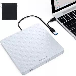 노트북용 오리진빌리브 외장 CD/DVD 드라이브 데스크탑 PC Windows 11/10/8/7 Linux Mac OS용 울트라 슬림