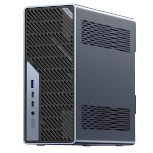 미니스포룸 MS-02 울트라 미니 워크스테이션 PC, 인텔 코어 울트라 9 285HX(24C / 24T, 최대 5.5GHz), PCIe 5.0 x16, 4x DDR5 슬롯, 4x M.2 슬롯, USB4 v2 80Gbps, 듀얼 25GbE+10GbE+2.5GbE, Wi-Fi 7, 350W PSU