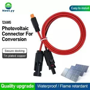 휴대용 발전소 드론 FPV 태양광 발전기 케이블 XT60 PV 커넥터 어댑터 12AWG 에너지 시스템용