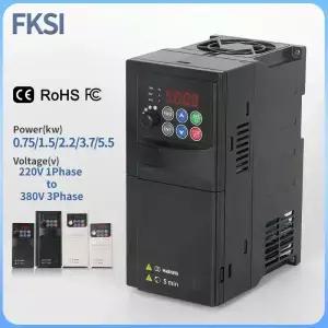 220V 380V VFD 0.75KW/1.5KW/2.2KW/3.7KW/5.5KW 1상 출력 가변 주파수 드라이브 모터 속도 제어 인버터