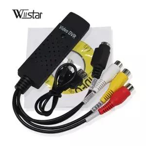 USB 비디오 캡처 카드 Easy Cap VHS VCR 미니 DV Hi8 DVD디지털 변환기 RCA/S비디오USB 2.0 오디오 녹화