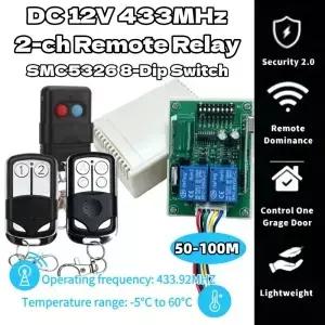 게이트 차고 문 수신기 SMC5326P3 8 DIP 스위치 43hz 컨트롤러 도어 오프너용 리모컨