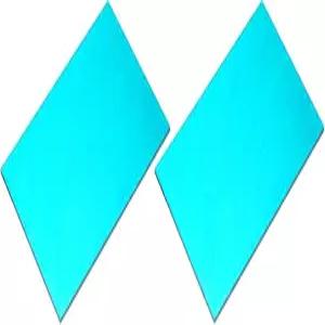 메카닉스티 2개 스테인드글라스 시트 모자이크 타일 7.9인치 x 5.9인치 블루 공예 DIY 아트 프로젝트