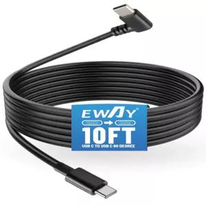 EWAY USB C to 90도 블랙박스 전원 케이블 10FT 차량용 C타입 전원선