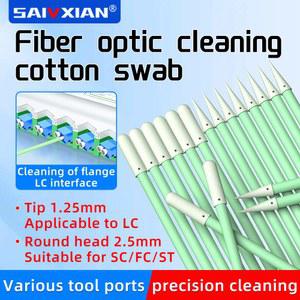 광분배함 광섬유 청소 스틱 커넥터 100PCS FTTH 면봉 LCSCFCST 섬유 25MMECHATRONICS2 5MM