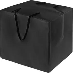 MMETRXITY 야외 파티오 쿠션 보관 가방 32 x 24 L W H 가구 정원 블랙