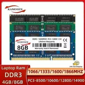 DDR3 4GB 1066MHz 133Hz PC310600 12800 비ECC 언버퍼드 1.5V CL11 2Rx8 204핀 SOM 노트북 램