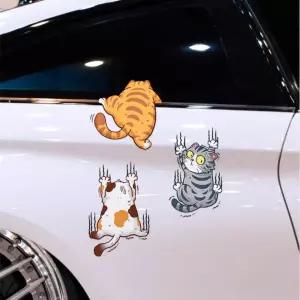 차량 흠집 스크래치 고양이 스티커 자동차
