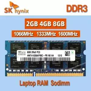 SK 하이닉스 RAM DDR3 2GB 1066MHz 133Hz 노트북 메모리 1Rx8 PC3 8500S 10600S 12800S SOM