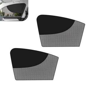 테이북 2 PCS 사이드 윈도우 선쉐이드, 반차양 곡면 자동차 창문 하프쉐이드, 반투과형 흡착식 운전석 선블로커, 대부분의 자동차를 위한 범용 보호 커튼(블랙)