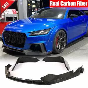 TT RS TTRS 16-년식 이후 카본 프론트 범퍼 립 포그 벤트 핀 바디 키트 호환