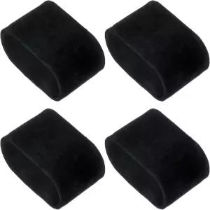 uxcell 4Pcs 시계 디스플레이 베개 2.8x1.7x1.2 인치 플래닛 팔찌 뱅글 주얼리용 수납 쿠션 블랙