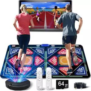 카메라가 장착된 싱글/더블 HDMI 뮤지컬 일렉트로닉 댄스 매트 64G 대용량 메모리 카드 1030 게임 81 뮤직