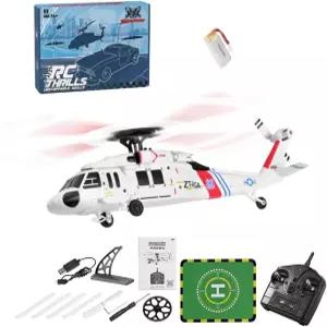 포스모 WL K270 UH-60L 블랙크 호크 RC 헬리콥터 170-클래스 2.4G 4CH 4-로터 플라이바리스 원격 제어 광학
