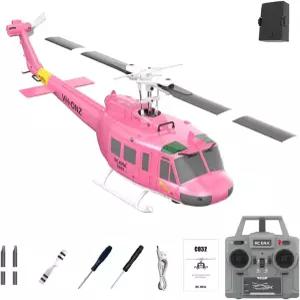 RC ERA C032 UH-1 휴이 6CH 헬리콥터 6축 자이로스코프 안정화 기능이 있는 1/48 스케일 브러시리스 고도