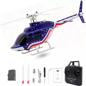RC ERA A60 미니 벨 206 헬리콥터 고도 보류 기능이 있는 1/42 스케일 4채널 단일 로터 리모컨 애호가를