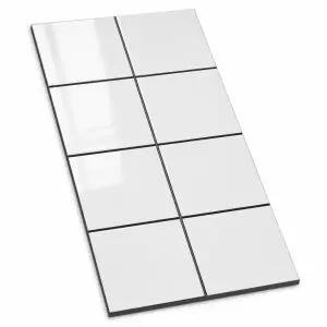 타일 벽스티커 40x80 알루미늄 플라스틱 보드 입체 줄눈 주방 욕실 기름때 방지