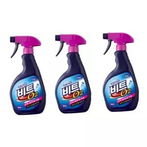 스프레이 비트 얼룩제거제 3개입 라이온코리아 O2 500ml