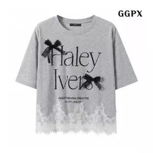 GGPX 레이스 포인트 레터링 반팔 티셔츠 GQBLW097D 1385314