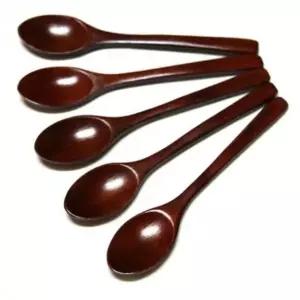 ( )티스푼 커피 스푼 수저 숟가락 커트러리 옻칠 5P 차숟가락 티숟가락 롱티스푼 커피스푼 나무티스푼