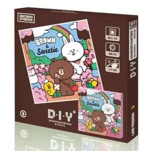 [하비스]DIY 보석십자수 라인프렌즈 스위츠 캔버스 25x25 BS25-406