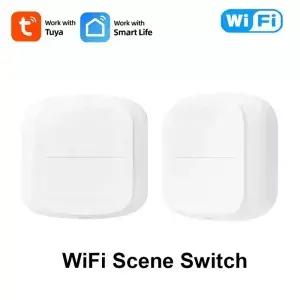 투야 스마트 라이프 WiFi 씬 스위치 2갱 4씬 무선 푸시 버튼 홈 오토메이션 시나리오 연동 전구 장치