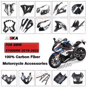 3K 탄소 섬유 오토바이 액세서리 S1000RR 용 사이드 패널 Winglet 탱크 가드 페어링 키트 2019