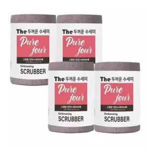 [퓨어주르] 70g고평량 수세미60매x4롤