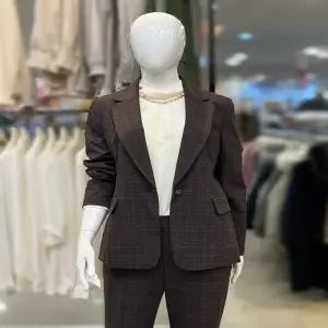 조이너스_노원점 카라넥 원버튼 체크 정장 자켓 JADW9WTJ030