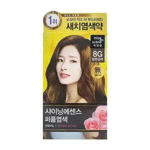 [하프클럽/셀럽하우스]미쟝센 올뉴 샤이닝에센스 8G 밝은갈색 새치염색약