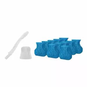 IOWFK436G 변기브러시 변기닦는솔 변기용 화장실 크린스틱 도구 변기솔 브러쉬 솔 리필11입 욕실 변기청소