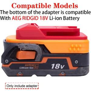 Lidl Parkside X20V 리튬이온 공구용 어댑터/컨버터 - AEG RIDGID 18V 배터리 전동 액세서리