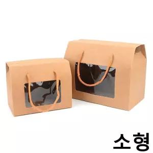 선물상자 종이상자 홈파티 선물포장 소형 포장상자 접이식 X15개 크라프트 손잡이 사각 종이쇼핑백