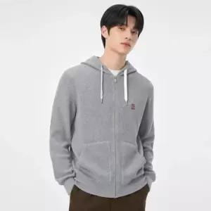 브루넬로쿠치넬리 26SS 립 코튼 니트 후드 집업 M29200416G C073)