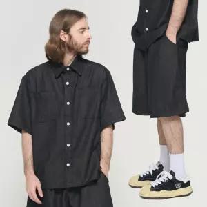 카고브로스 WASHED NON-FADE SET UP (BLACK) - black