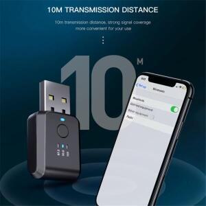 블루투스 5.1 차량용 송신기 수신기 핸즈프리 통화 키트 Fm 라디오 용 미니 USB 전원 자동 무선 오디오 어