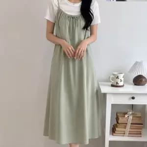 빅사이즈 607 민티리본주름끈원피스 DYPY284
