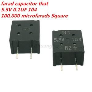 10pcs 5.5V 0.1F 슈퍼 커패시터 패러 드 104 FM0H104ZF is 100,000 microfarads