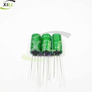 5개/세트 와뉴 산신 권선형 에너지 저장 슈퍼 패럿 커패시터 2.7V 4.7F 10X20MM