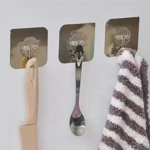 메탈 릭 파워 후크 10개입 스텐타공판 문옷걸이 가방걸이 자석후크 스텐타공판 문옷걸이