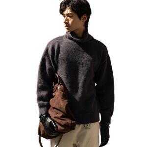 청수정 남성 빈티지 울라이크 침 쌓임 터틀넥 스웨터 가을 보온 골지 니트 KS