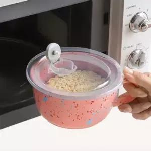 라면 밀폐형 라면 용기 내열성 도자기 손잡이 800ml