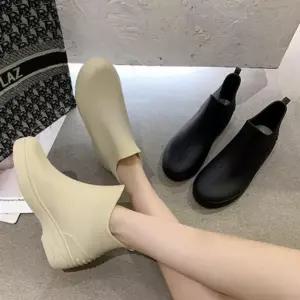신발 여성 베이직 레인부츠 숏 장화 미들 기장 장마철
